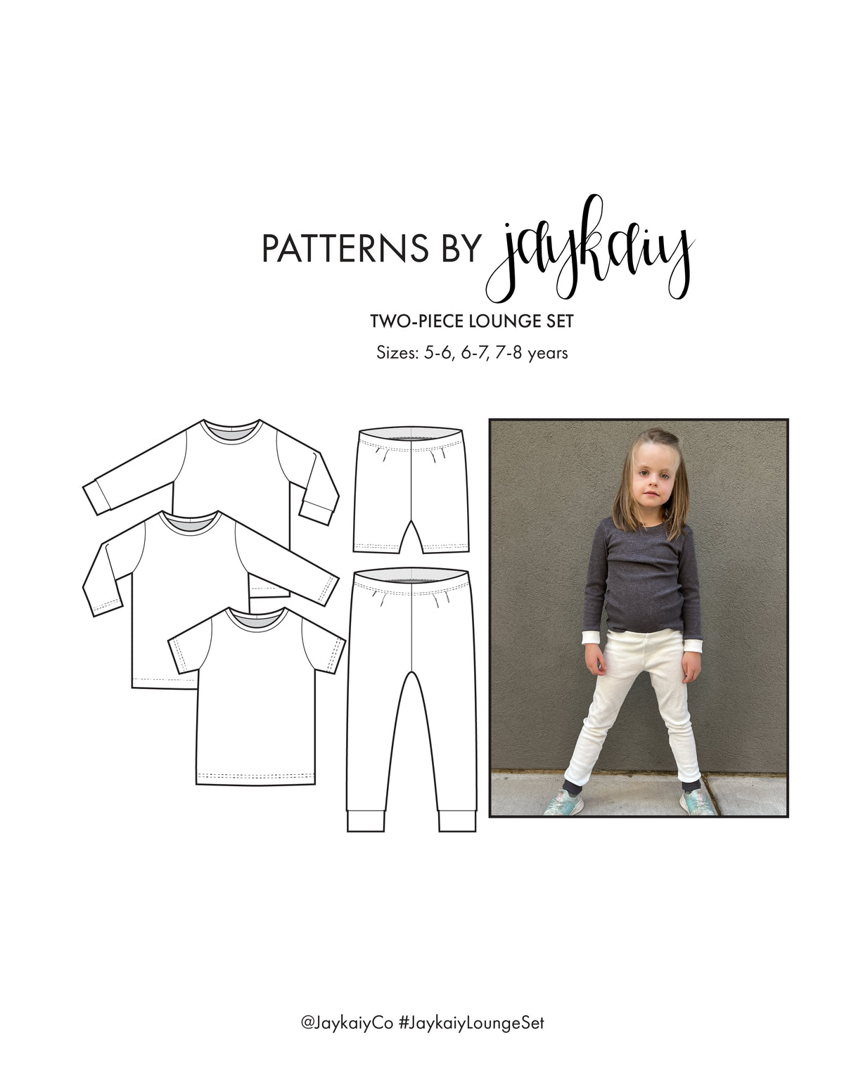 Two-Piece Lounge Set Pattern (Big Kid)