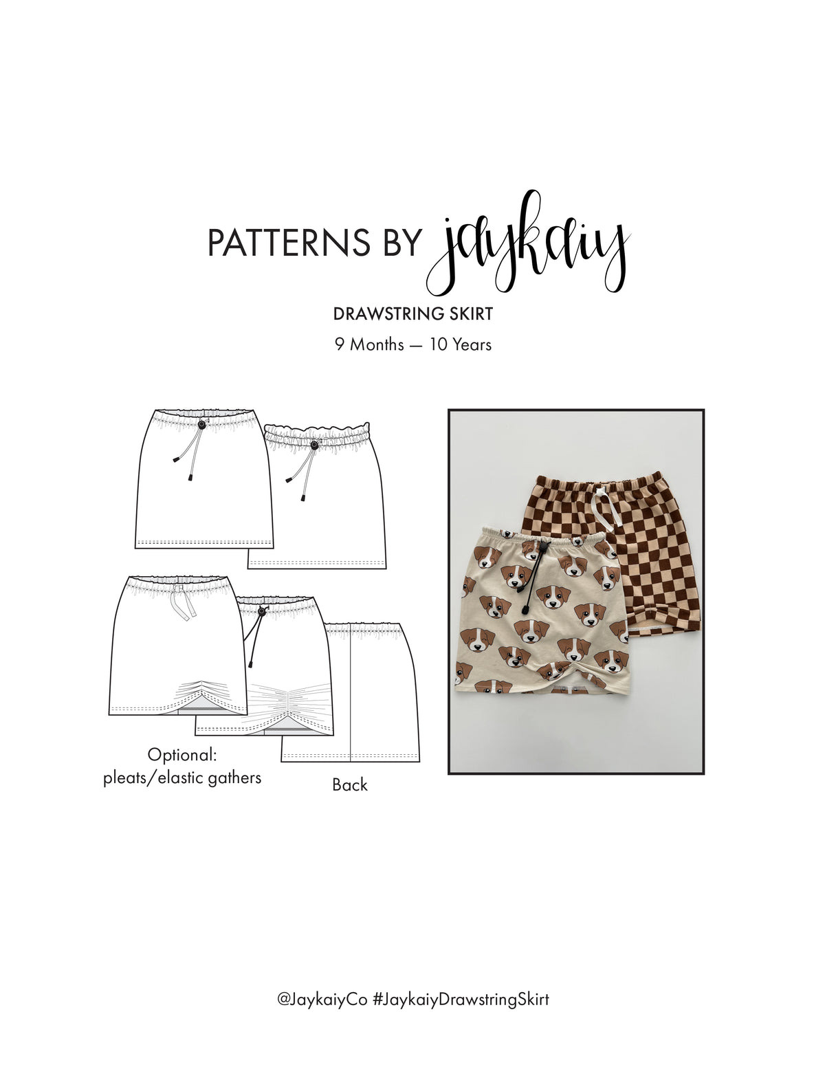 Drawstring Skirt Pattern