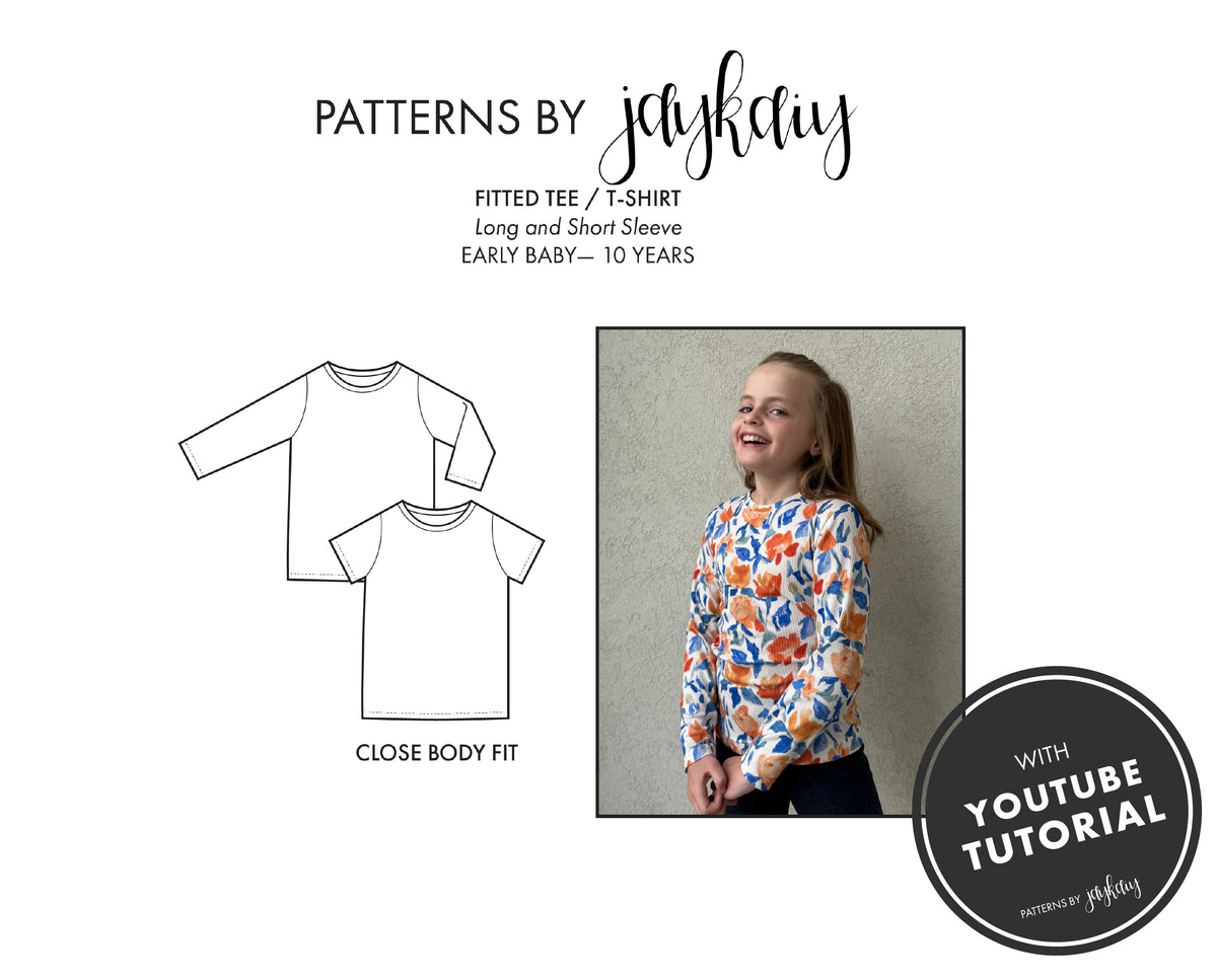 Fitted Tee Pattern (0-10 Yrs)