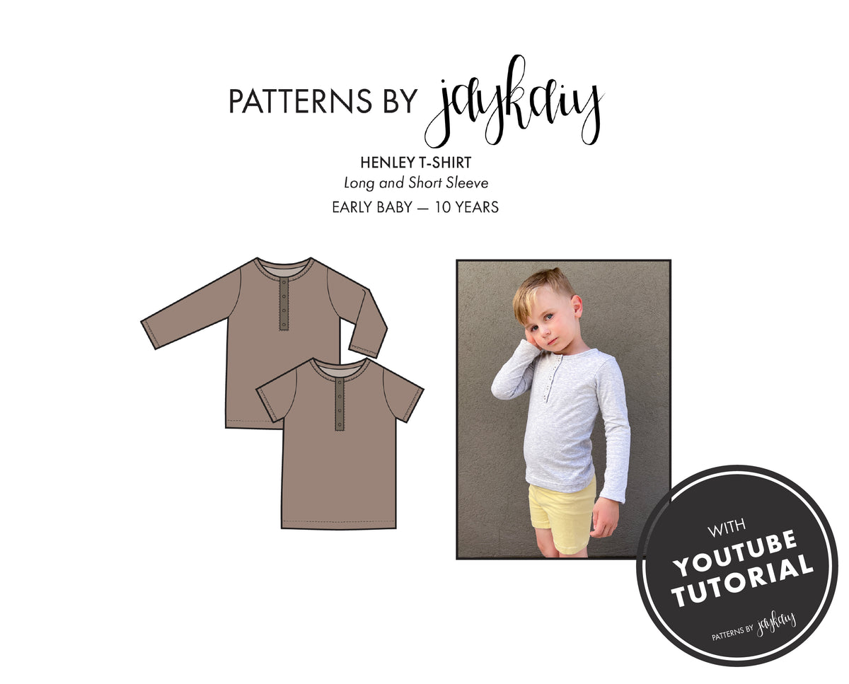 Henley Tee Pattern (0-10 Yrs)