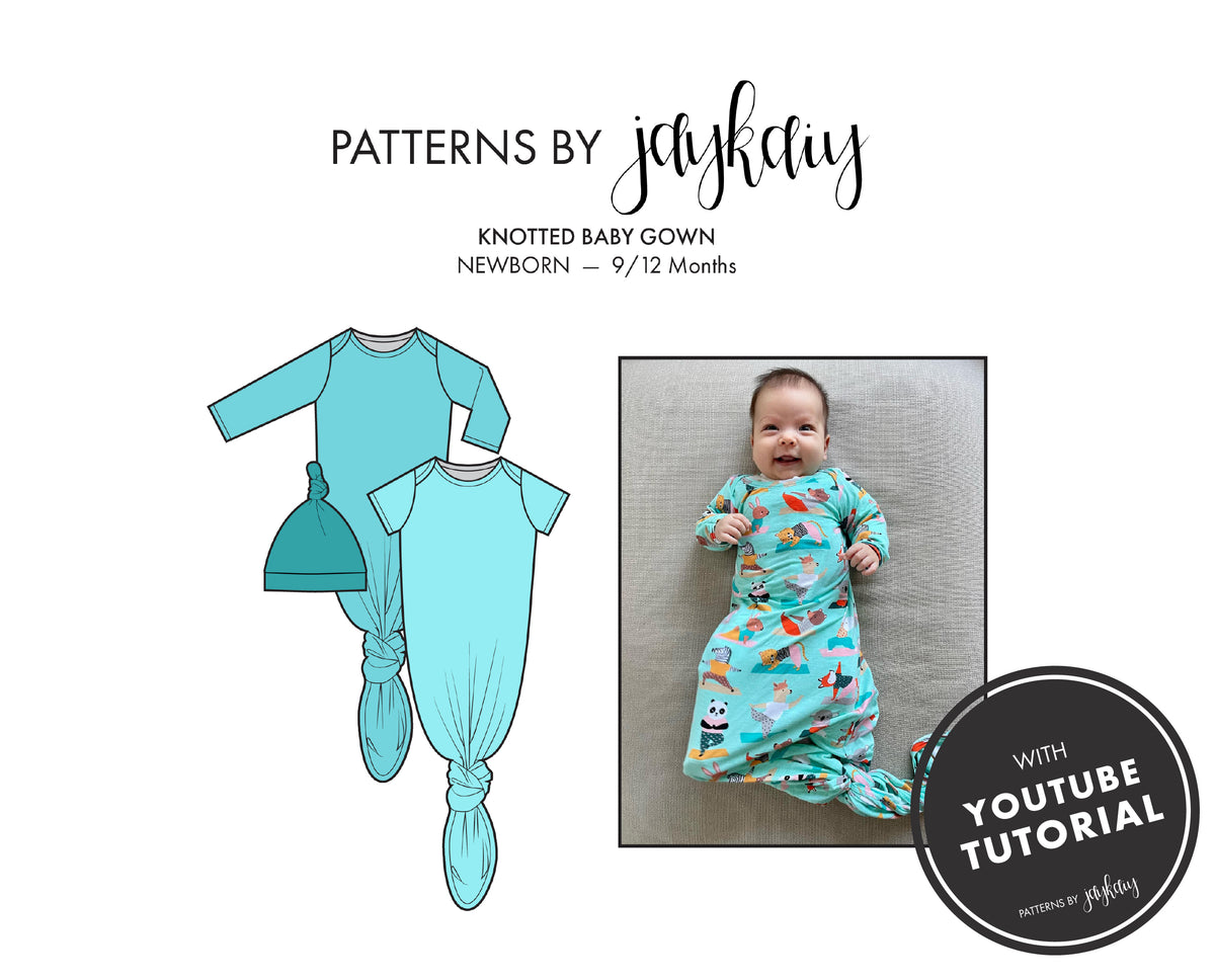 Knotted Gown & Hat Set Pattern