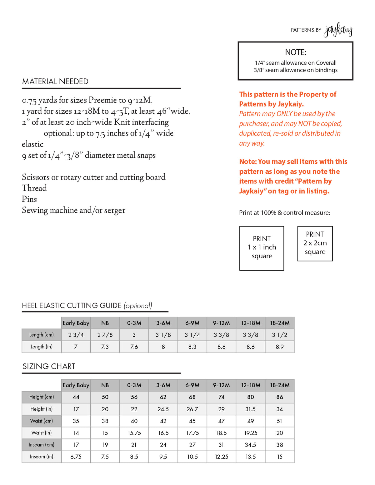 Footed Snap Jumpsuit Pattern