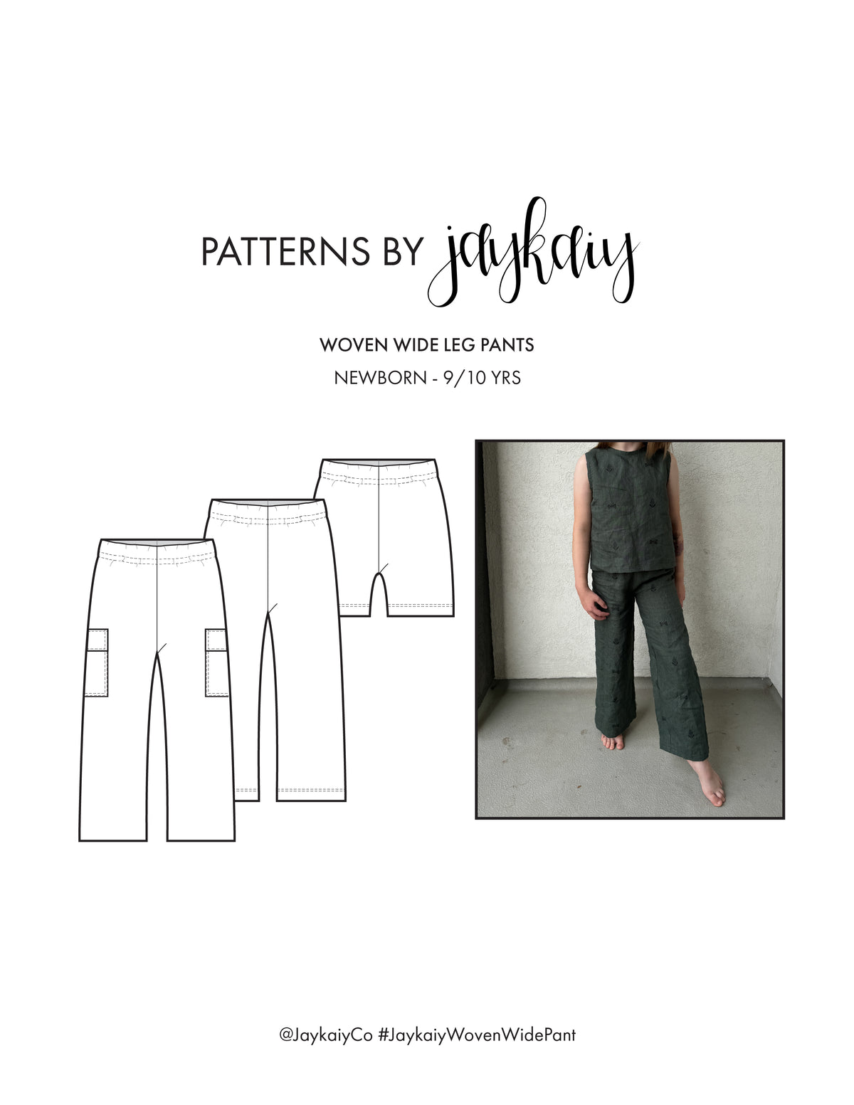 Woven Wide Leg Pant Pattern