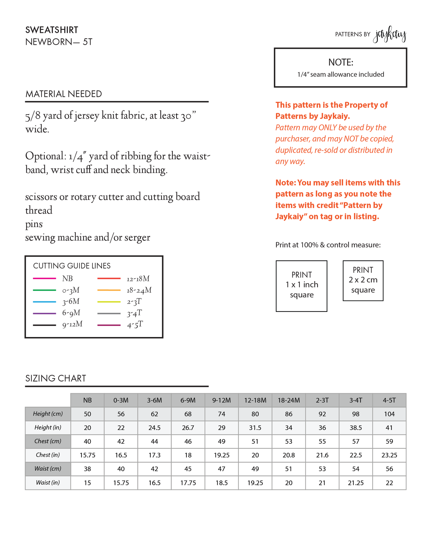 Crewneck Sweatshirt Pattern