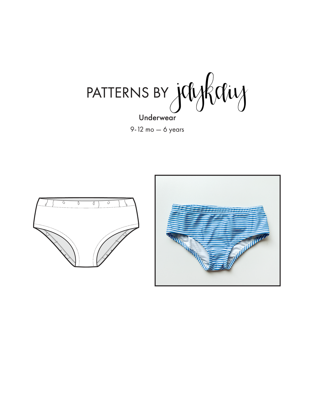 Toddler, Kid's Briefs/Underwear Pattern