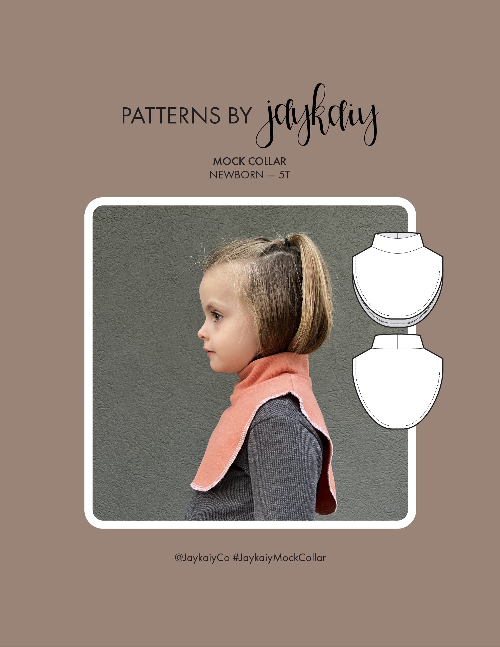 Kids neck warmer with collar and bib. Hook and loop closure. Sizes newborn - 5 years.