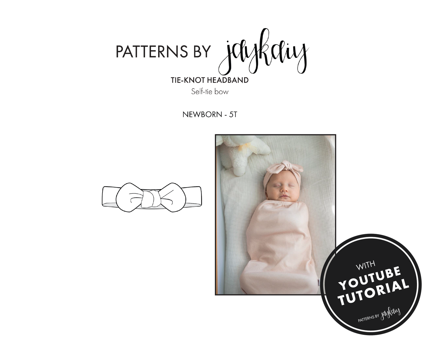 Baby & Kid Tied Headband Pattern