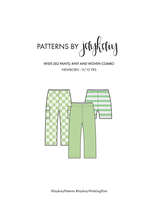 Wide Leg Pant Pattern Combo (Knit & Woven)