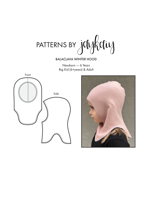 Balaclava sewing pattern, kid and adult | Jaykaiy Patterns
