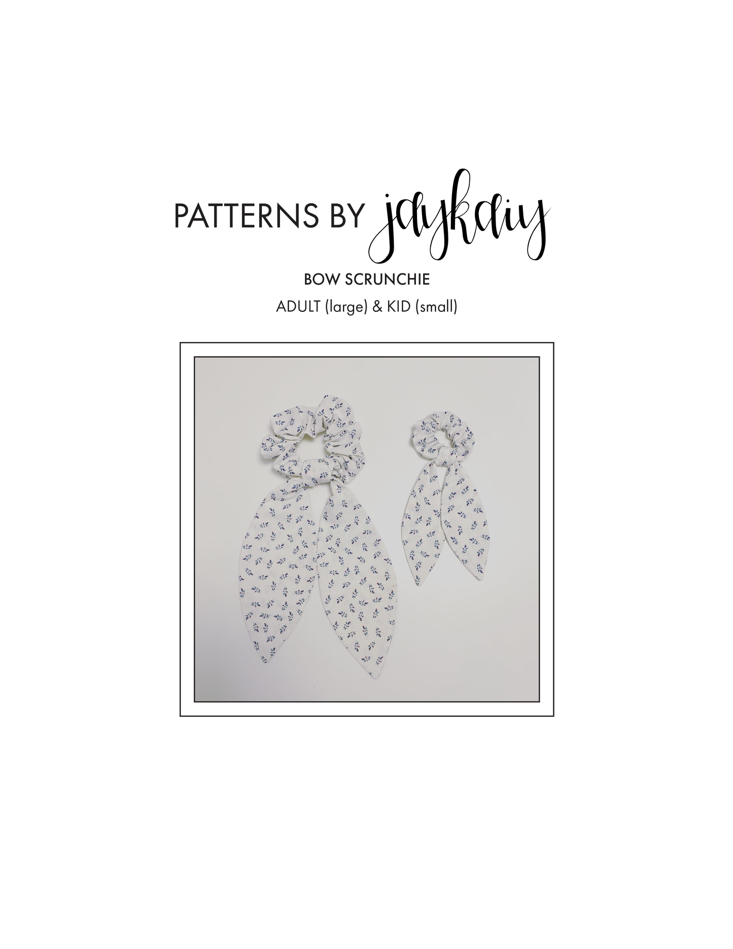 Bow Scrunchie Pattern — Mom & Me