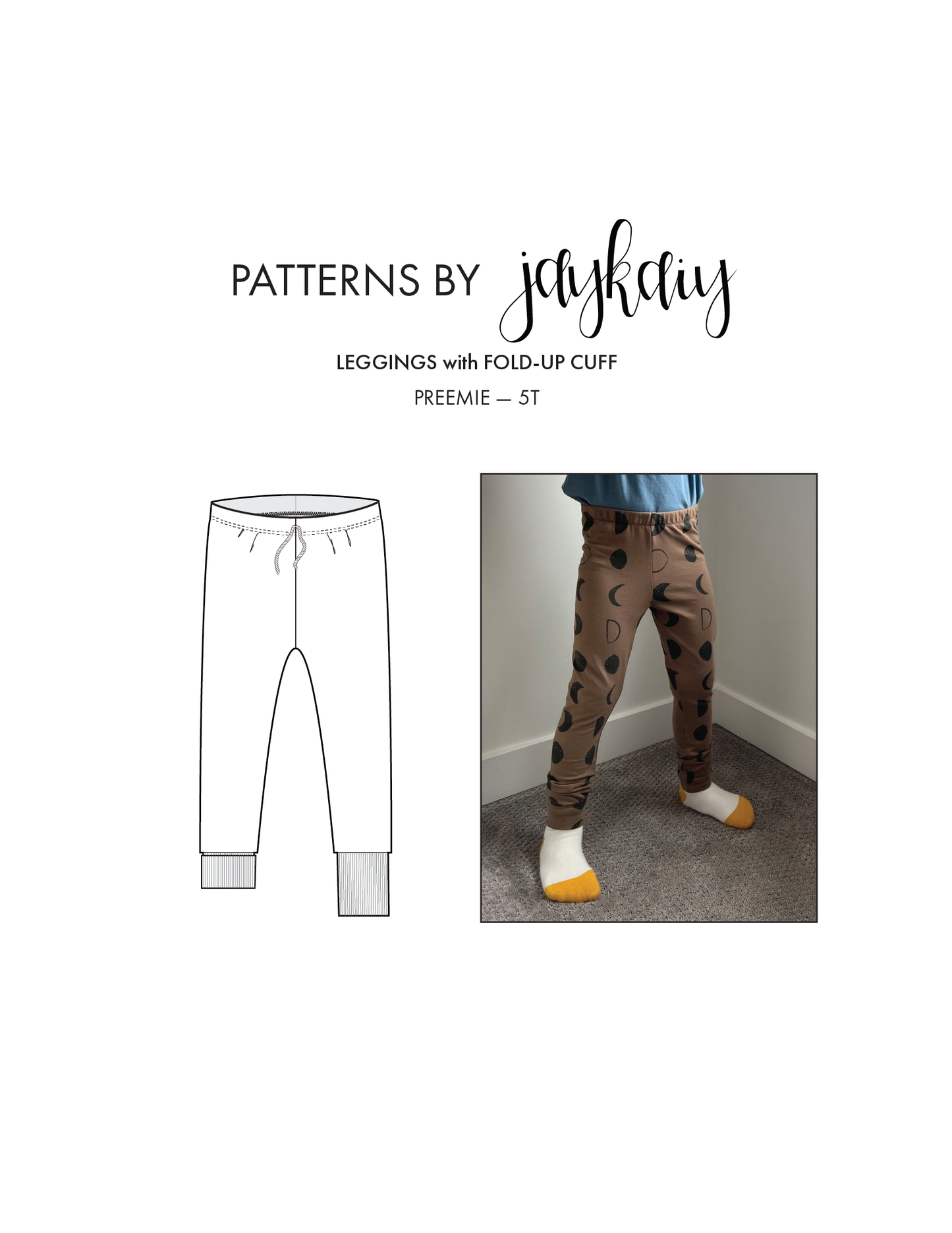 Kids Cuffed Legging Pattern