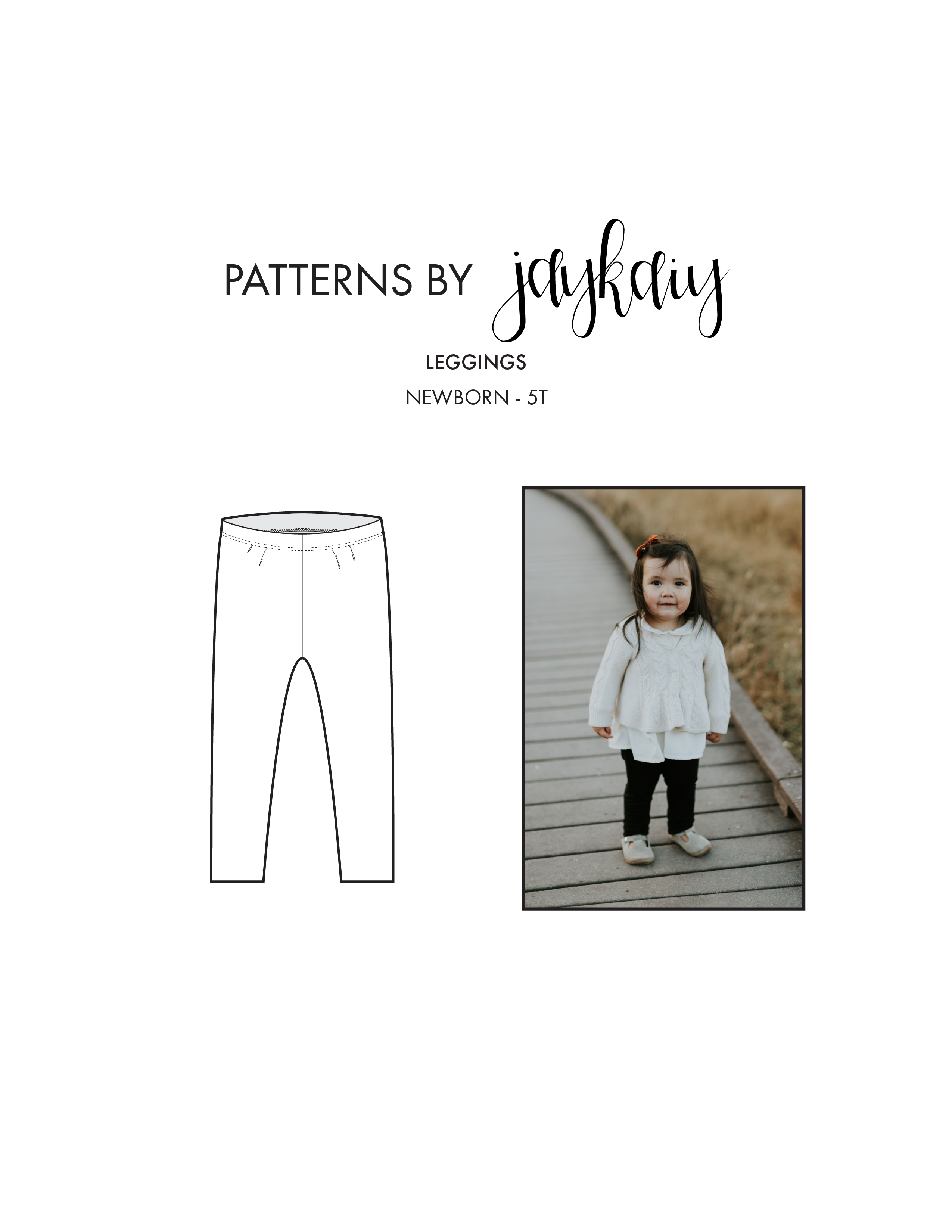 Baby pants sewing pattern, leggings pattern, easy pattern for babies