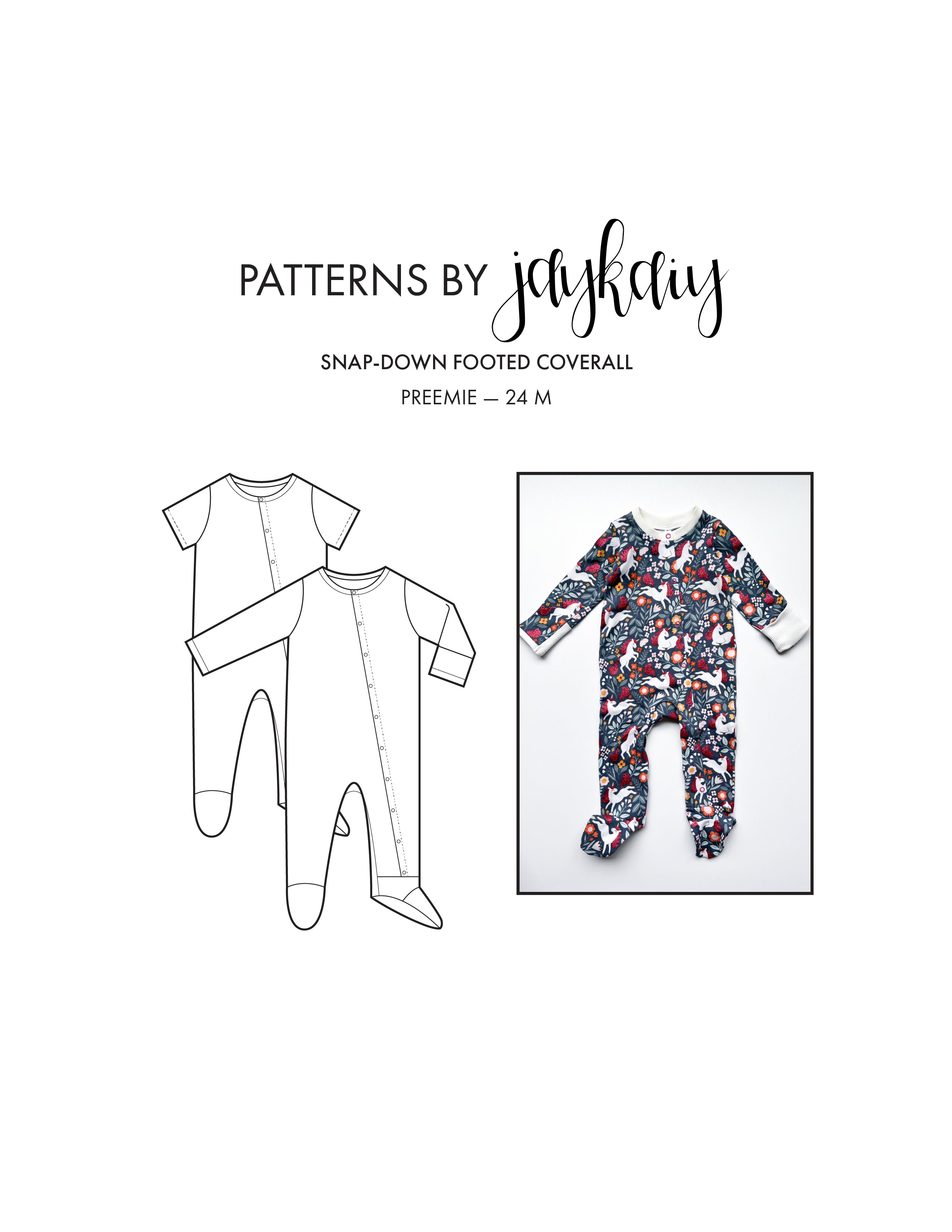 Snap Footed Coverall Pattern 