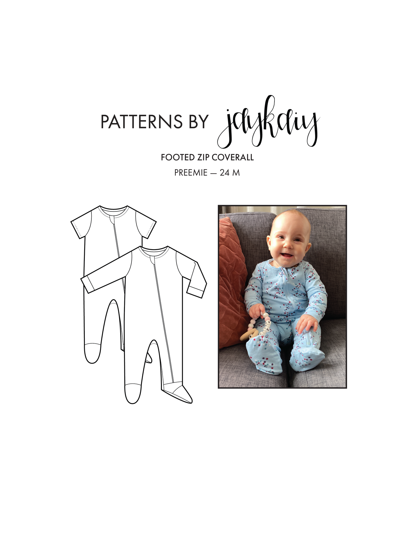 Zipped Footed Coverall Pattern