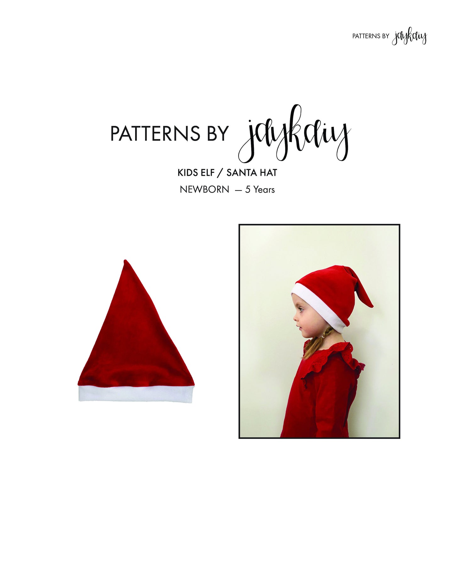 Elf Hat Pattern — Kids (Baby to 6yrs)